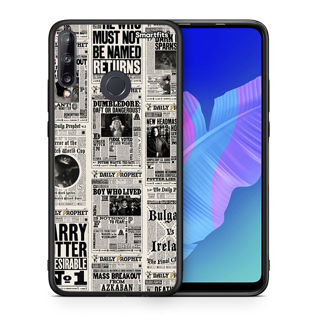Θήκη Huawei P40 Lite E Harry Paper από τη Smartfits με σχέδιο στο πίσω μέρος και μαύρο περίβλημα | Huawei P40 Lite E Harry Paper case with colorful back and black bezels