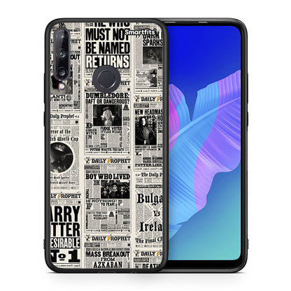 Θήκη Huawei P40 Lite E Harry Paper από τη Smartfits με σχέδιο στο πίσω μέρος και μαύρο περίβλημα | Huawei P40 Lite E Harry Paper case with colorful back and black bezels