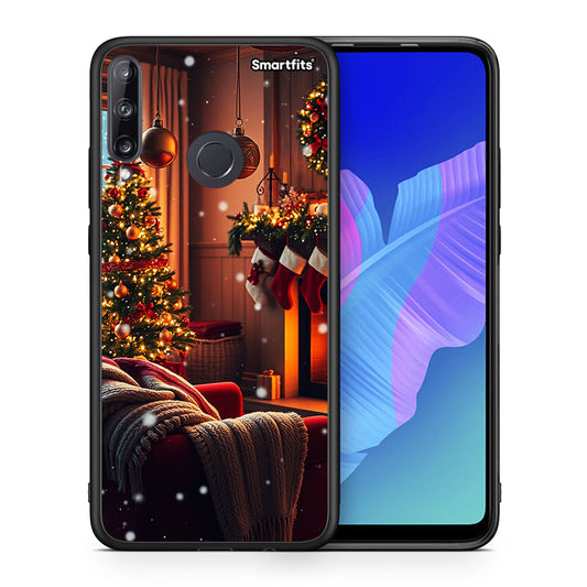 Θήκη Huawei P40 Lite E Home For Christmas από τη Smartfits με σχέδιο στο πίσω μέρος και μαύρο περίβλημα | Huawei P40 Lite E Home For Christmas case with colorful back and black bezels