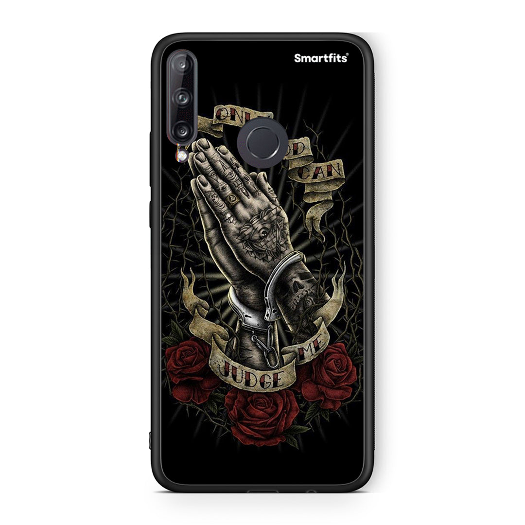 Huawei P40 Lite E Judge By God θήκη από τη Smartfits με σχέδιο στο πίσω μέρος και μαύρο περίβλημα | Smartphone case with colorful back and black bezels by Smartfits