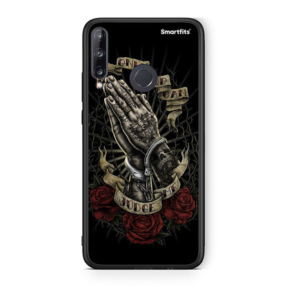Huawei P40 Lite E Judge By God θήκη από τη Smartfits με σχέδιο στο πίσω μέρος και μαύρο περίβλημα | Smartphone case with colorful back and black bezels by Smartfits