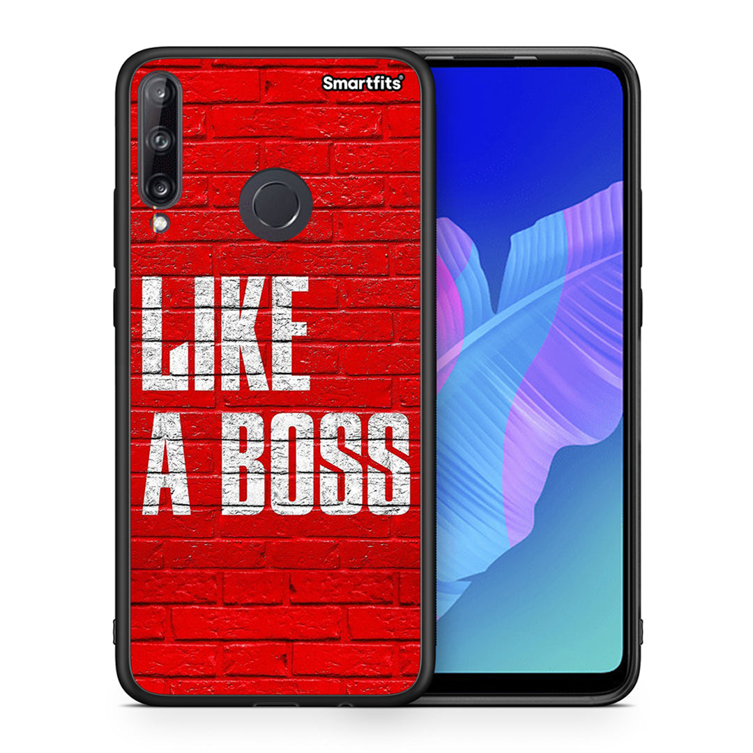Θήκη Huawei P40 Lite E Like A Boss από τη Smartfits με σχέδιο στο πίσω μέρος και μαύρο περίβλημα | Huawei P40 Lite E Like A Boss case with colorful back and black bezels