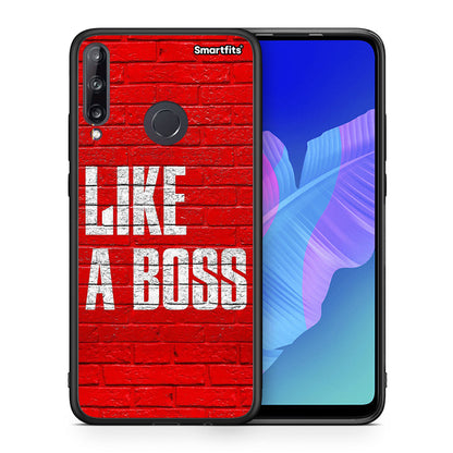Θήκη Huawei P40 Lite E Like A Boss από τη Smartfits με σχέδιο στο πίσω μέρος και μαύρο περίβλημα | Huawei P40 Lite E Like A Boss case with colorful back and black bezels