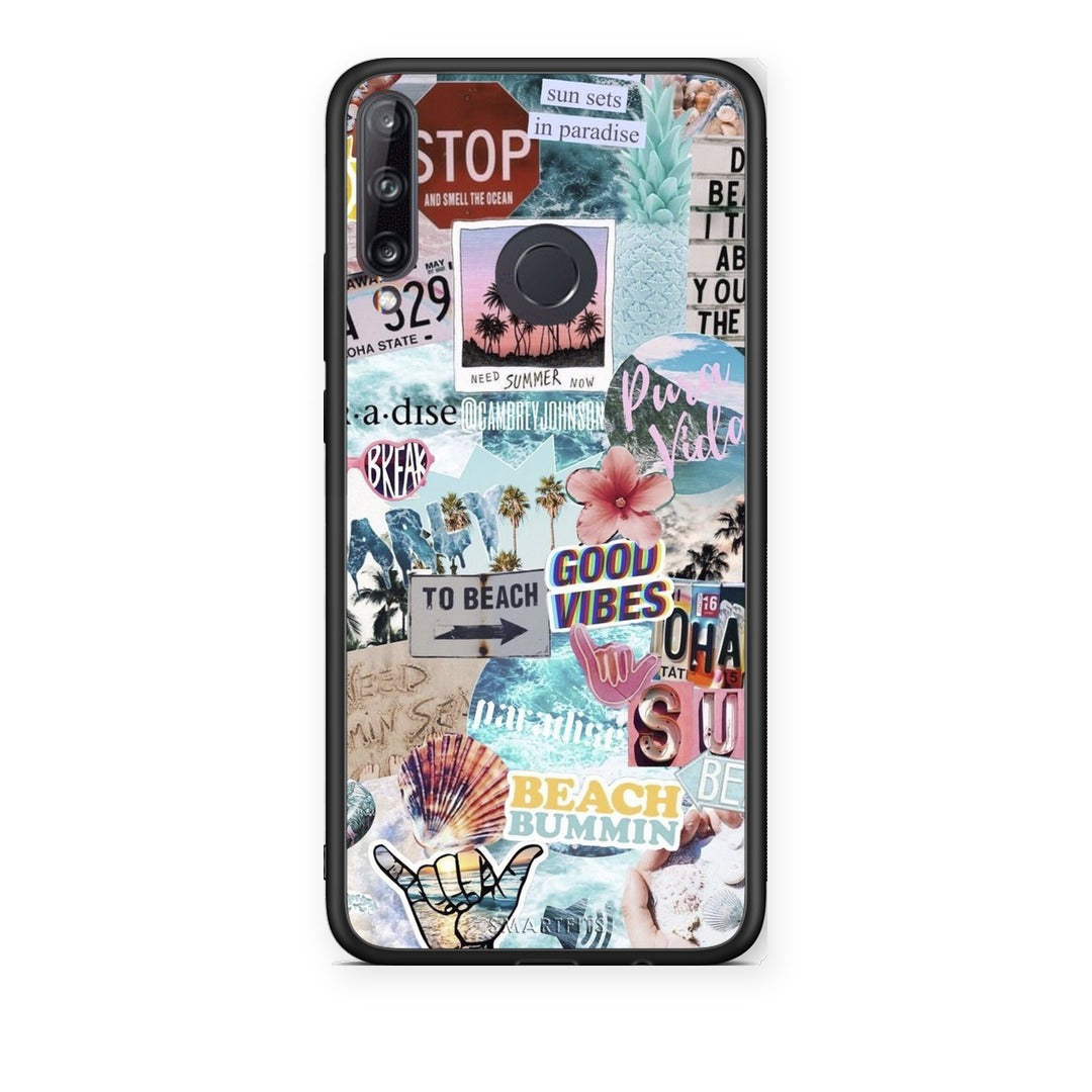 Θήκη Huawei P40 Lite E Summer Vibes από τη Smartfits με σχέδιο στο πίσω μέρος και μαύρο περίβλημα | Huawei P40 Lite E Summer Vibes case with colorful back and black bezels