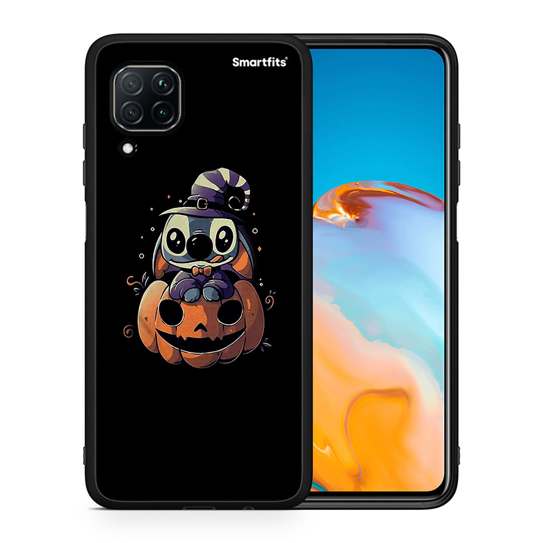 Θήκη Huawei P40 Lite Halloween Stitch από τη Smartfits με σχέδιο στο πίσω μέρος και μαύρο περίβλημα | Huawei P40 Lite Halloween Stitch case with colorful back and black bezels