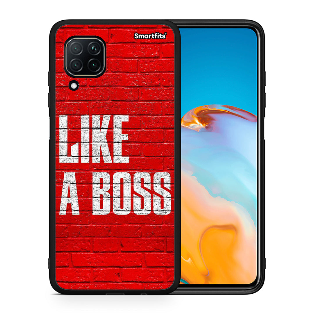 Θήκη Huawei P40 Lite Like A Boss από τη Smartfits με σχέδιο στο πίσω μέρος και μαύρο περίβλημα | Huawei P40 Lite Like A Boss case with colorful back and black bezels