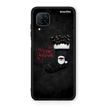 Huawei P40 Lite Merry Cat Christmas θήκη από τη Smartfits με σχέδιο στο πίσω μέρος και μαύρο περίβλημα | Smartphone case with colorful back and black bezels by Smartfits