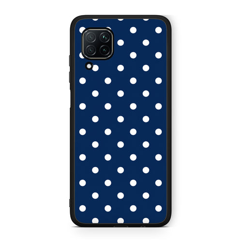 Θήκη Huawei P40 Lite White Small Polka Dots on Navy από τη Smartfits με σχέδιο στο πίσω μέρος και μαύρο περίβλημα | Huawei P40 Lite White Small Polka Dots on Navy case with colorful back and black bezels