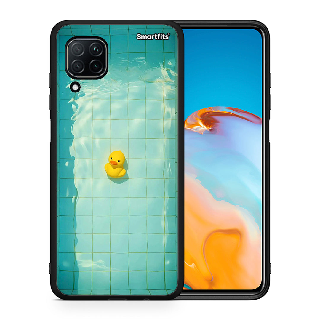 Θήκη Huawei P40 Lite Yellow Duck από τη Smartfits με σχέδιο στο πίσω μέρος και μαύρο περίβλημα | Huawei P40 Lite Yellow Duck case with colorful back and black bezels