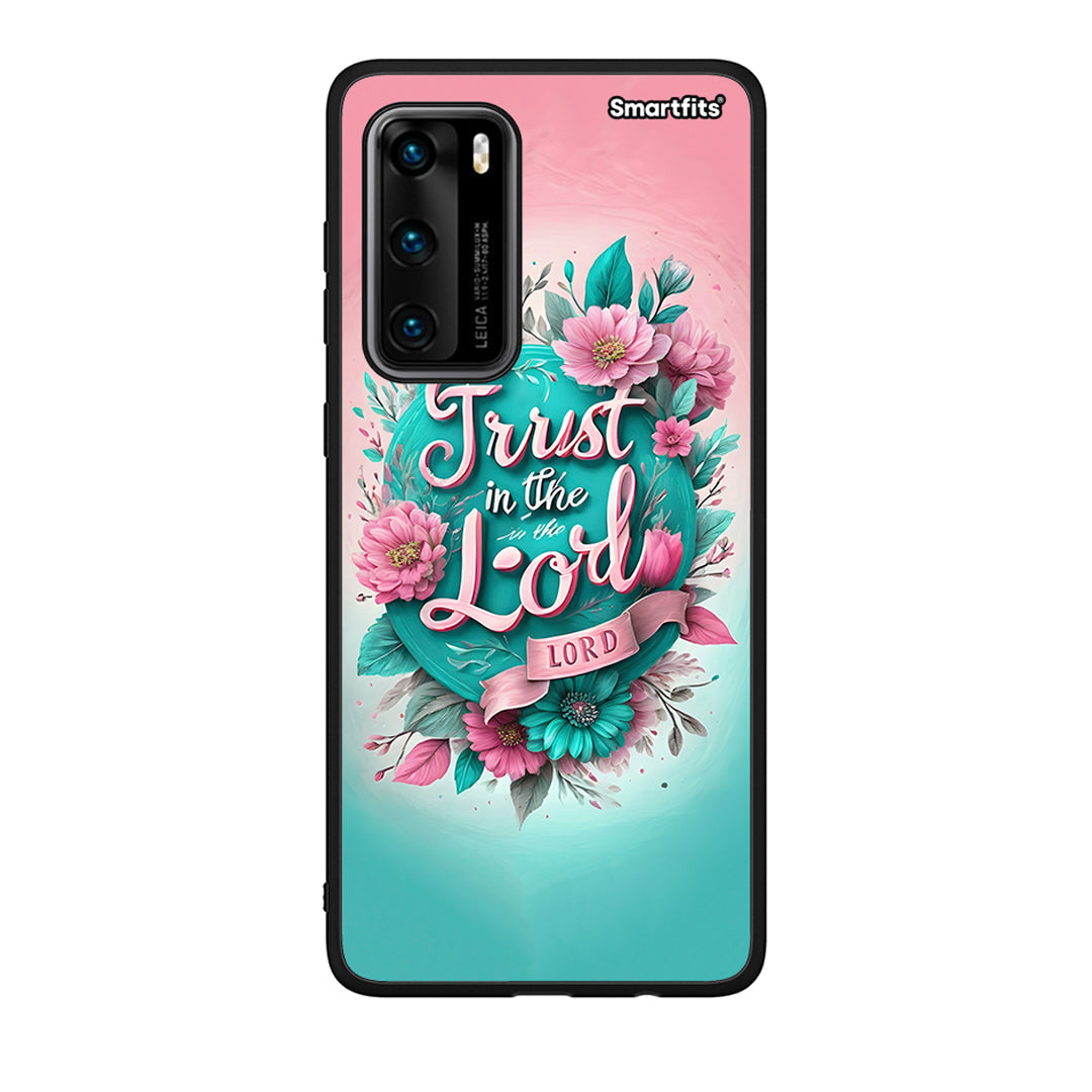 Huawei P40 Lord Trust θήκη από τη Smartfits με σχέδιο στο πίσω μέρος και μαύρο περίβλημα | Smartphone case with colorful back and black bezels by Smartfits