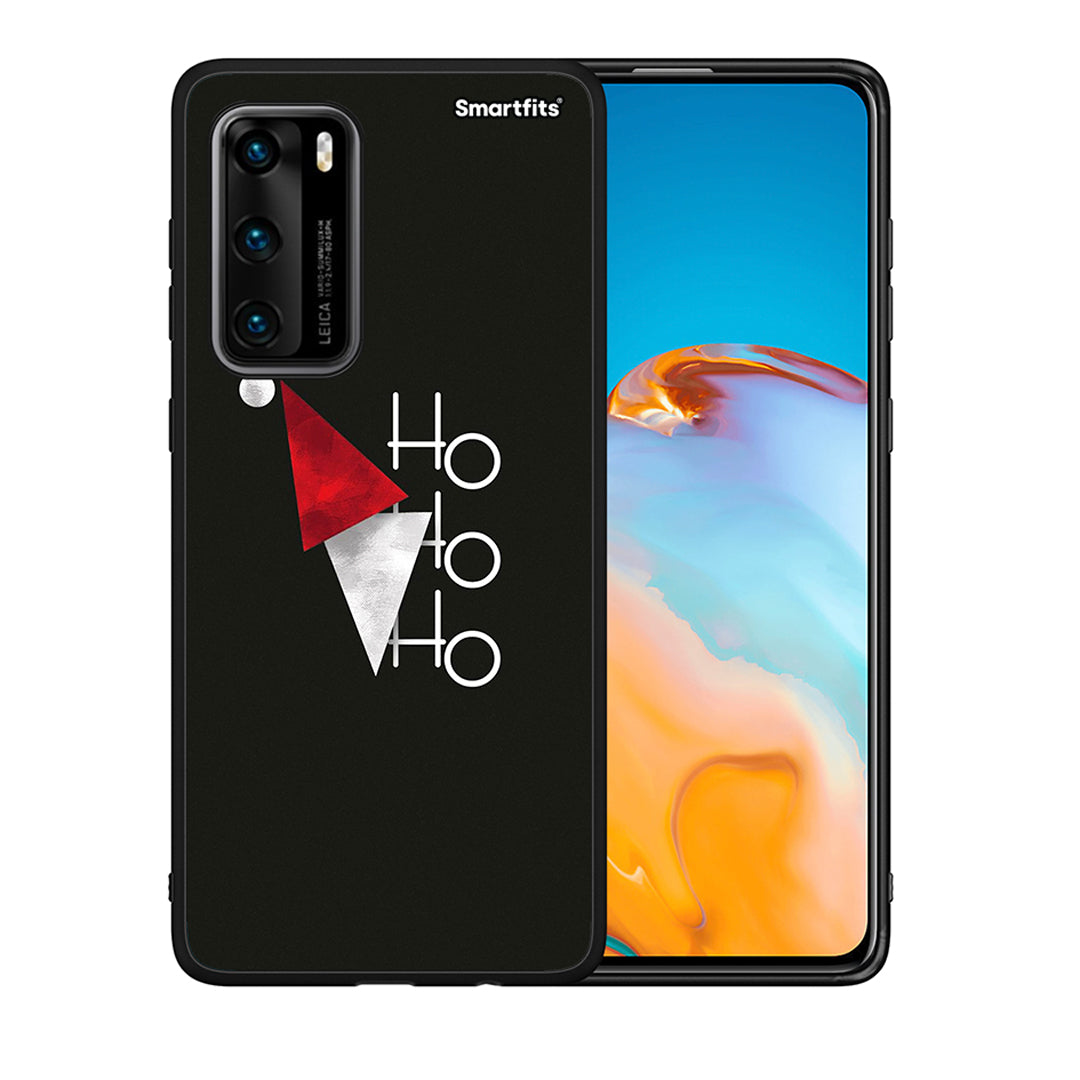 Θήκη Huawei P40 Minimal Christmas από τη Smartfits με σχέδιο στο πίσω μέρος και μαύρο περίβλημα | Huawei P40 Minimal Christmas case with colorful back and black bezels