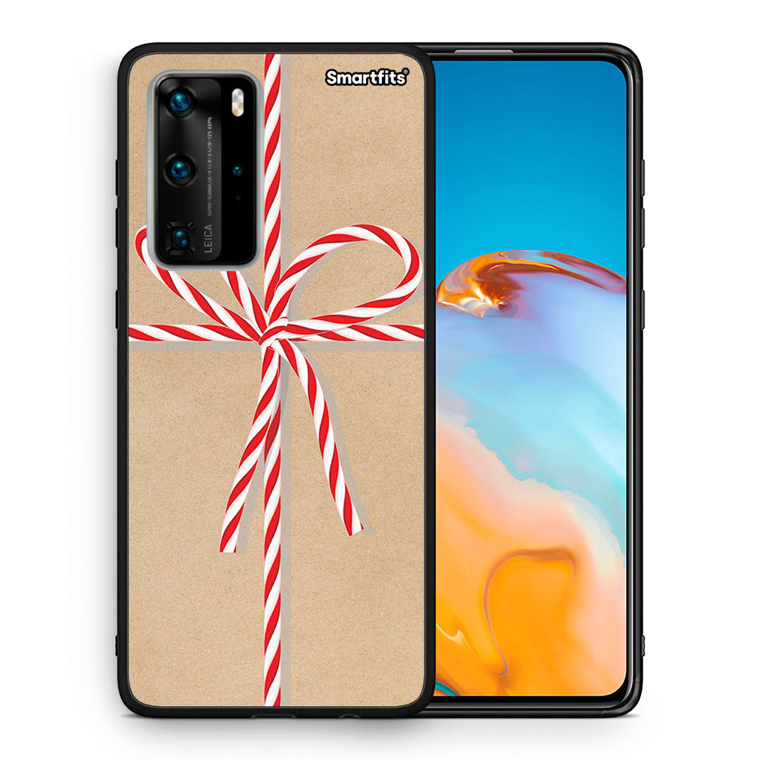 Θήκη Huawei P40 Pro Christmas Gift από τη Smartfits με σχέδιο στο πίσω μέρος και μαύρο περίβλημα | Huawei P40 Pro Christmas Gift case with colorful back and black bezels