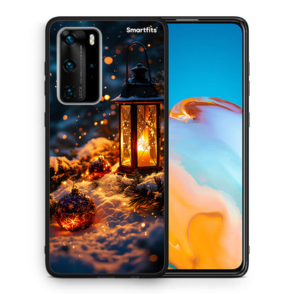 Θήκη Huawei P40 Pro Christmas Ornaments από τη Smartfits με σχέδιο στο πίσω μέρος και μαύρο περίβλημα | Huawei P40 Pro Christmas Ornaments case with colorful back and black bezels