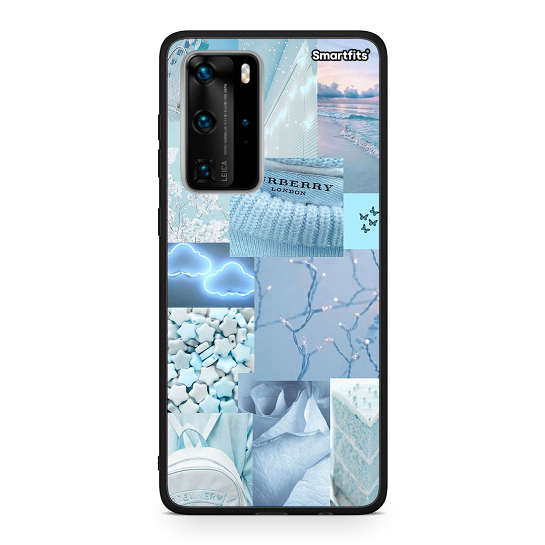 Huawei P40 Pro Ciel Aesthetic Collage θήκη από τη Smartfits με σχέδιο στο πίσω μέρος και μαύρο περίβλημα | Smartphone case with colorful back and black bezels by Smartfits