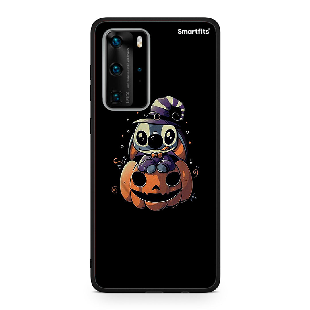 Huawei P40 Pro Halloween Stitch θήκη από τη Smartfits με σχέδιο στο πίσω μέρος και μαύρο περίβλημα | Smartphone case with colorful back and black bezels by Smartfits