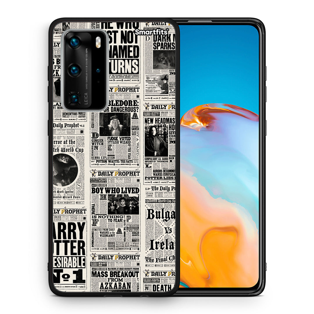 Θήκη Huawei P40 Pro Harry Paper από τη Smartfits με σχέδιο στο πίσω μέρος και μαύρο περίβλημα | Huawei P40 Pro Harry Paper case with colorful back and black bezels