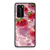 Thumbnail for Huawei P40 Pro Juicy Strawberries θήκη από τη Smartfits με σχέδιο στο πίσω μέρος και μαύρο περίβλημα | Smartphone case with colorful back and black bezels by Smartfits