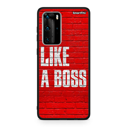 Huawei P40 Pro Like A Boss θήκη από τη Smartfits με σχέδιο στο πίσω μέρος και μαύρο περίβλημα | Smartphone case with colorful back and black bezels by Smartfits