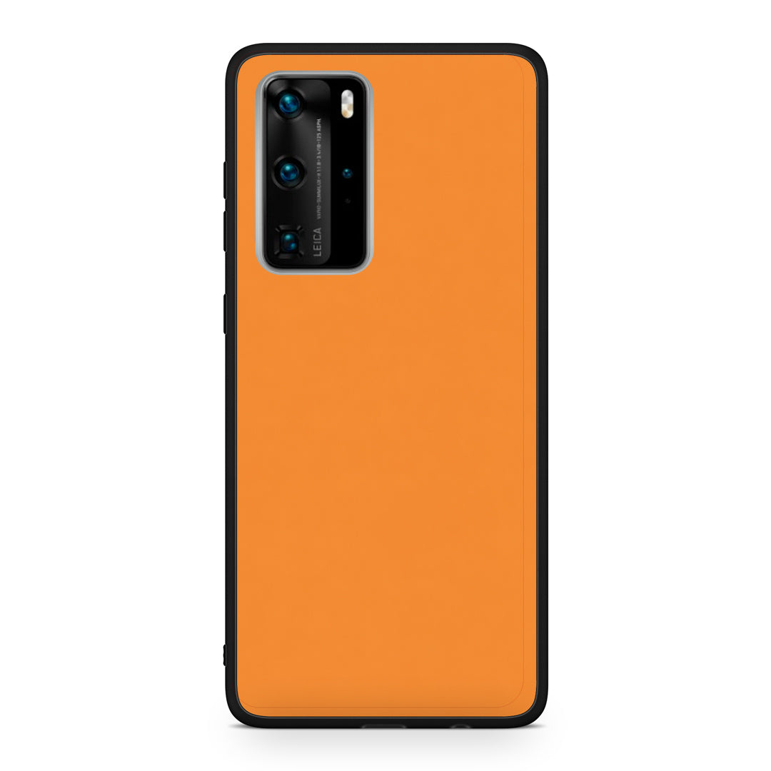 Θήκη Huawei P40 Pro Tangerine Orange από τη Smartfits με σχέδιο στο πίσω μέρος και μαύρο περίβλημα | Huawei P40 Pro Tangerine Orange case with colorful back and black bezels