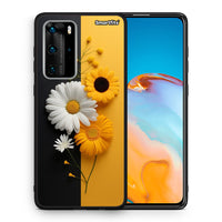 Thumbnail for Θήκη Huawei P40 Pro Yellow Daisies από τη Smartfits με σχέδιο στο πίσω μέρος και μαύρο περίβλημα | Huawei P40 Pro Yellow Daisies case with colorful back and black bezels