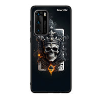 Thumbnail for Huawei P40 Skull King Ace θήκη από τη Smartfits με σχέδιο στο πίσω μέρος και μαύρο περίβλημα | Smartphone case with colorful back and black bezels by Smartfits