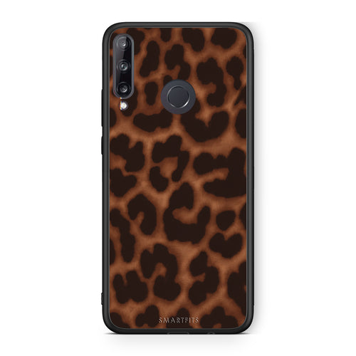 Θήκη Huawei P40 Lite E Leopard Print Dark Brown από τη Smartfits με σχέδιο στο πίσω μέρος και μαύρο περίβλημα | Huawei P40 Lite E Leopard Print Dark Brown case with colorful back and black bezels