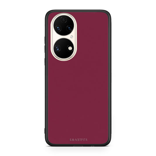 Θήκη Huawei P50 Burgundy από τη Smartfits με σχέδιο στο πίσω μέρος και μαύρο περίβλημα | Huawei P50 Burgundy case with colorful back and black bezels