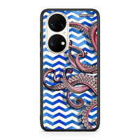 Thumbnail for Huawei P50 Chevron Devilfish θήκη από τη Smartfits με σχέδιο στο πίσω μέρος και μαύρο περίβλημα | Smartphone case with colorful back and black bezels by Smartfits