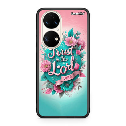 Huawei P50 Lord Trust θήκη από τη Smartfits με σχέδιο στο πίσω μέρος και μαύρο περίβλημα | Smartphone case with colorful back and black bezels by Smartfits