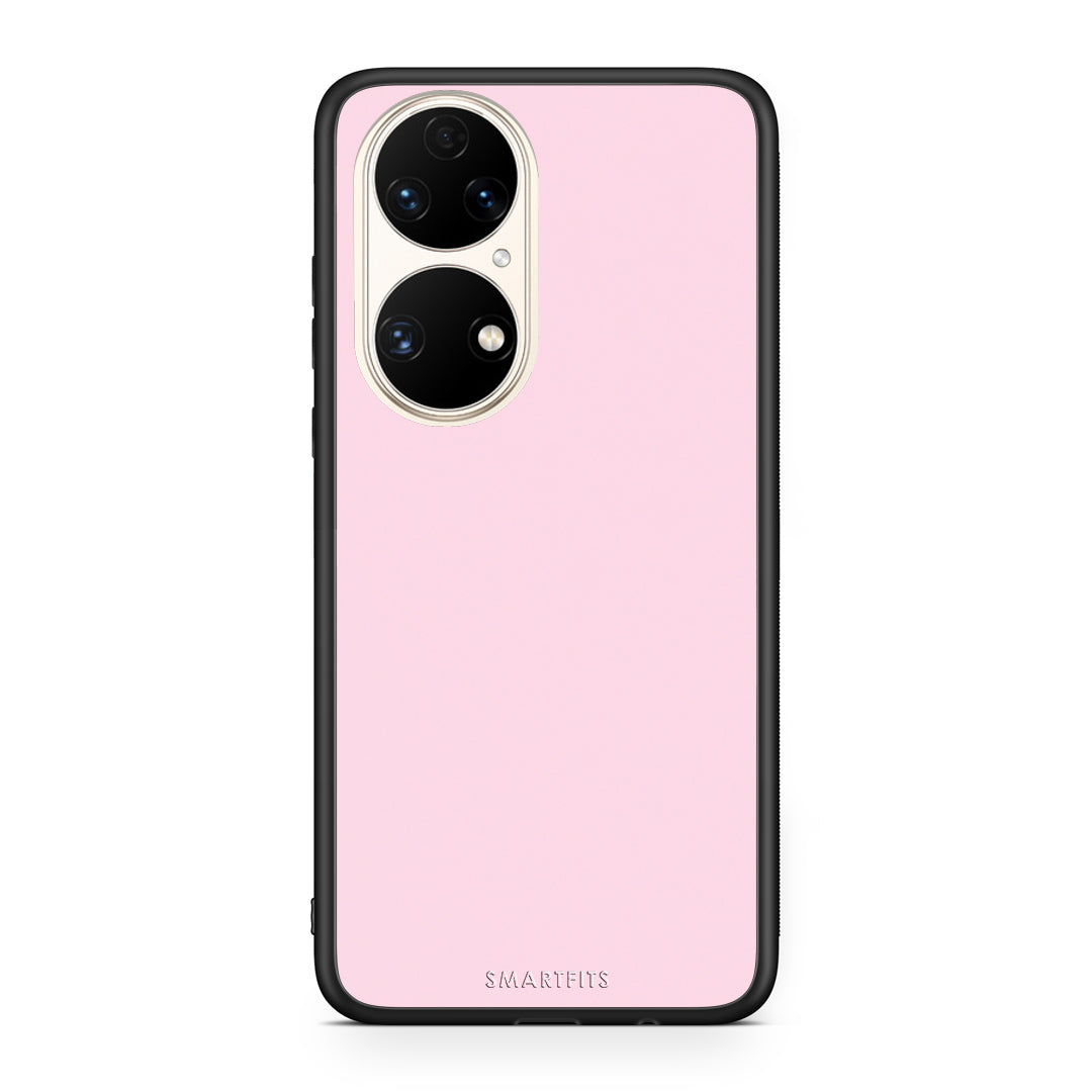 Θήκη Huawei P50 Pale Pink από τη Smartfits με σχέδιο στο πίσω μέρος και μαύρο περίβλημα | Huawei P50 Pale Pink case with colorful back and black bezels