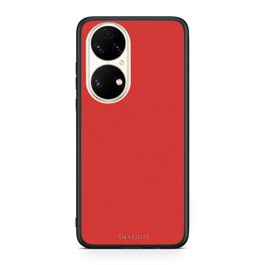 Θήκη Huawei P50 Poppy Red από τη Smartfits με σχέδιο στο πίσω μέρος και μαύρο περίβλημα | Huawei P50 Poppy Red case with colorful back and black bezels