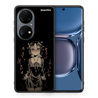 Thumbnail for Θήκη Huawei P50 Pro Anime Girl από τη Smartfits με σχέδιο στο πίσω μέρος και μαύρο περίβλημα | Huawei P50 Pro Anime Girl case with colorful back and black bezels
