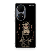 Thumbnail for Huawei P50 Pro Anime Girl θήκη από τη Smartfits με σχέδιο στο πίσω μέρος και μαύρο περίβλημα | Smartphone case with colorful back and black bezels by Smartfits