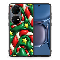 Thumbnail for Θήκη Huawei P50 Pro Christmas Bubbles από τη Smartfits με σχέδιο στο πίσω μέρος και μαύρο περίβλημα | Huawei P50 Pro Christmas Bubbles case with colorful back and black bezels