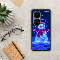 Thumbnail for Christmas Neon Snowman - Huawei P50 Pro θήκη