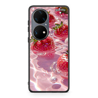 Thumbnail for Huawei P50 Pro Juicy Strawberries θήκη από τη Smartfits με σχέδιο στο πίσω μέρος και μαύρο περίβλημα | Smartphone case with colorful back and black bezels by Smartfits