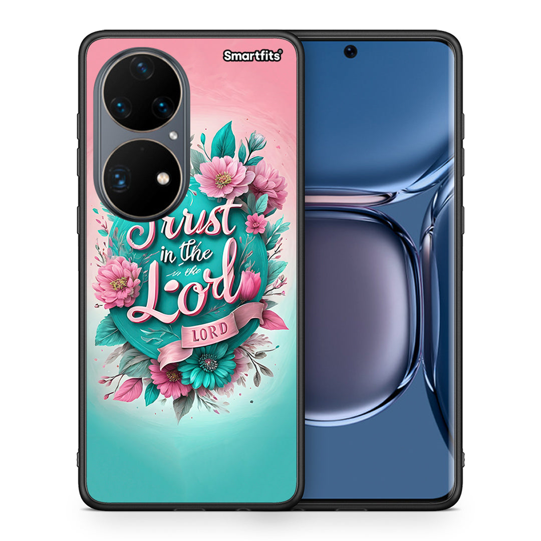 Θήκη Huawei P50 Pro Lord Trust από τη Smartfits με σχέδιο στο πίσω μέρος και μαύρο περίβλημα | Huawei P50 Pro Lord Trust case with colorful back and black bezels