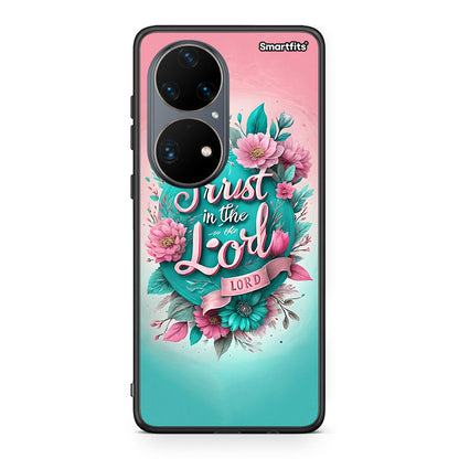 Huawei P50 Pro Lord Trust θήκη από τη Smartfits με σχέδιο στο πίσω μέρος και μαύρο περίβλημα | Smartphone case with colorful back and black bezels by Smartfits