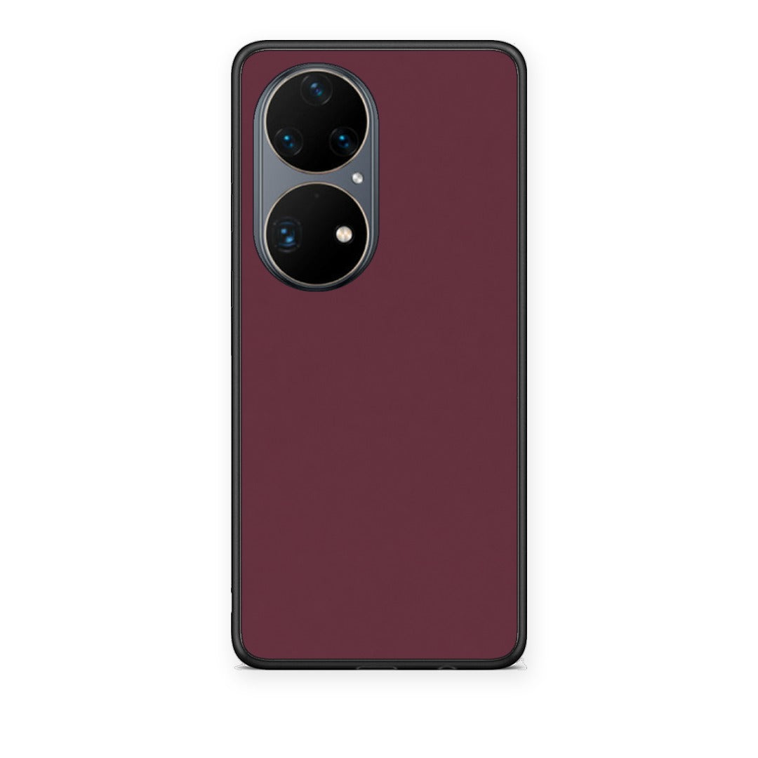 Θήκη Huawei P50 Pro Muted Burgundy από τη Smartfits με σχέδιο στο πίσω μέρος και μαύρο περίβλημα | Huawei P50 Pro Muted Burgundy case with colorful back and black bezels