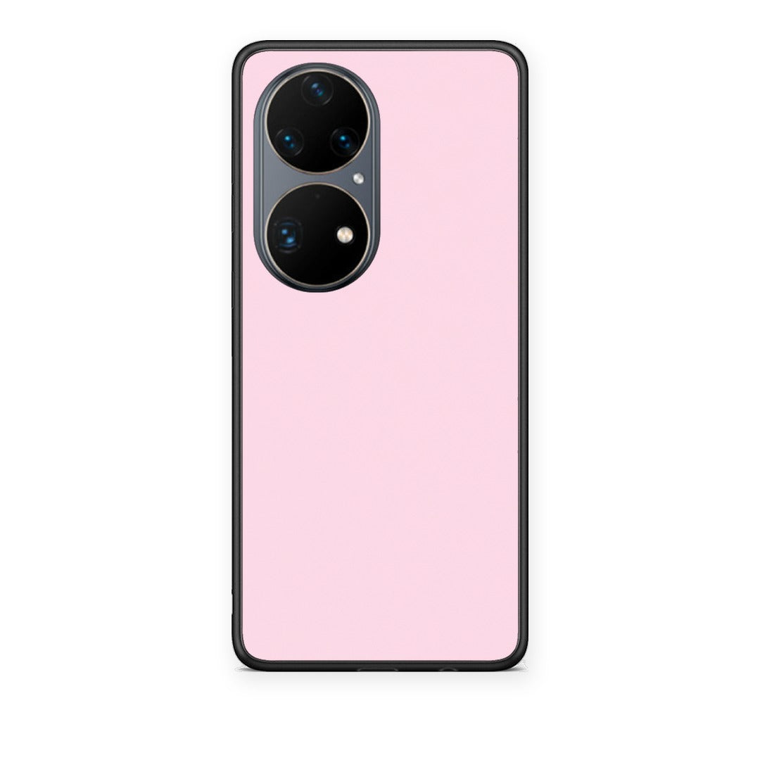 Θήκη Huawei P50 Pro Pale Pink από τη Smartfits με σχέδιο στο πίσω μέρος και μαύρο περίβλημα | Huawei P50 Pro Pale Pink case with colorful back and black bezels