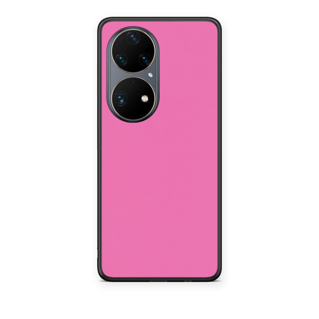 Θήκη Huawei P50 Pro Rose Pink από τη Smartfits με σχέδιο στο πίσω μέρος και μαύρο περίβλημα | Huawei P50 Pro Rose Pink case with colorful back and black bezels