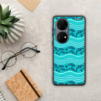 Thumbnail for Swimming Dolphins - Huawei P50 Pro θήκη