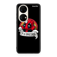 Thumbnail for Huawei P50 Unicorn Deadpool θήκη από τη Smartfits με σχέδιο στο πίσω μέρος και μαύρο περίβλημα | Smartphone case with colorful back and black bezels by Smartfits