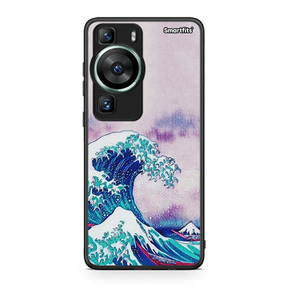 Θήκη Huawei P60 Blue Waves από τη Smartfits με σχέδιο στο πίσω μέρος και μαύρο περίβλημα | Huawei P60 Blue Waves Case with Colorful Back and Black Bezels
