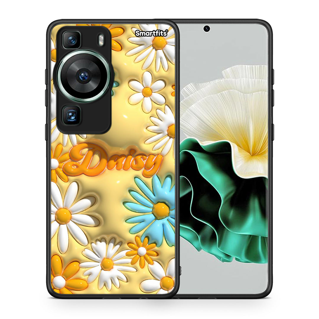 Θήκη Huawei P60 Bubble Daisies από τη Smartfits με σχέδιο στο πίσω μέρος και μαύρο περίβλημα | Huawei P60 Bubble Daisies Case with Colorful Back and Black Bezels