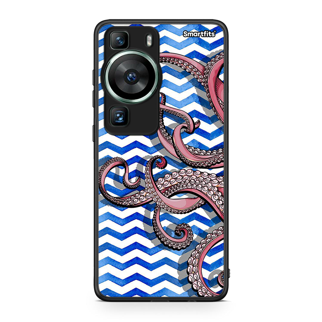 Θήκη Huawei P60 Chevron Devilfish από τη Smartfits με σχέδιο στο πίσω μέρος και μαύρο περίβλημα | Huawei P60 Chevron Devilfish Case with Colorful Back and Black Bezels