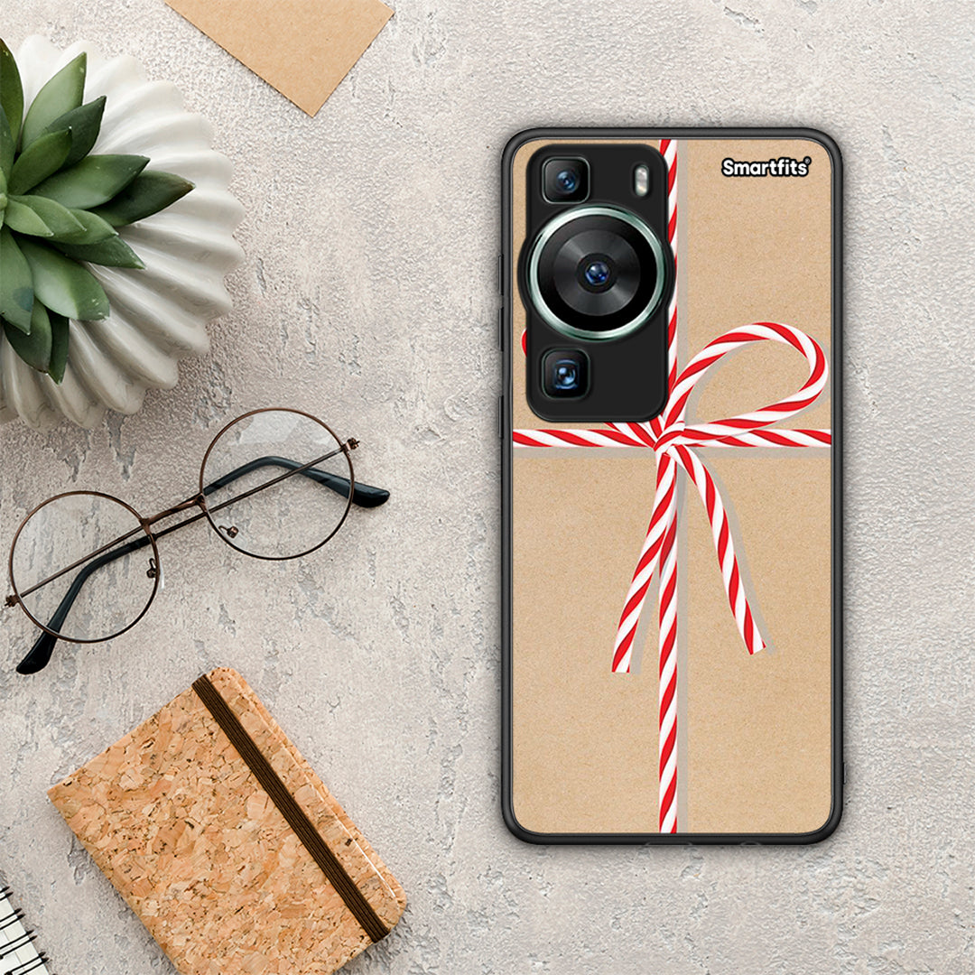 Θήκη Huawei P60 Christmas Gift από τη Smartfits με σχέδιο στο πίσω μέρος και μαύρο περίβλημα | Huawei P60 Christmas Gift Case with Colorful Back and Black Bezels