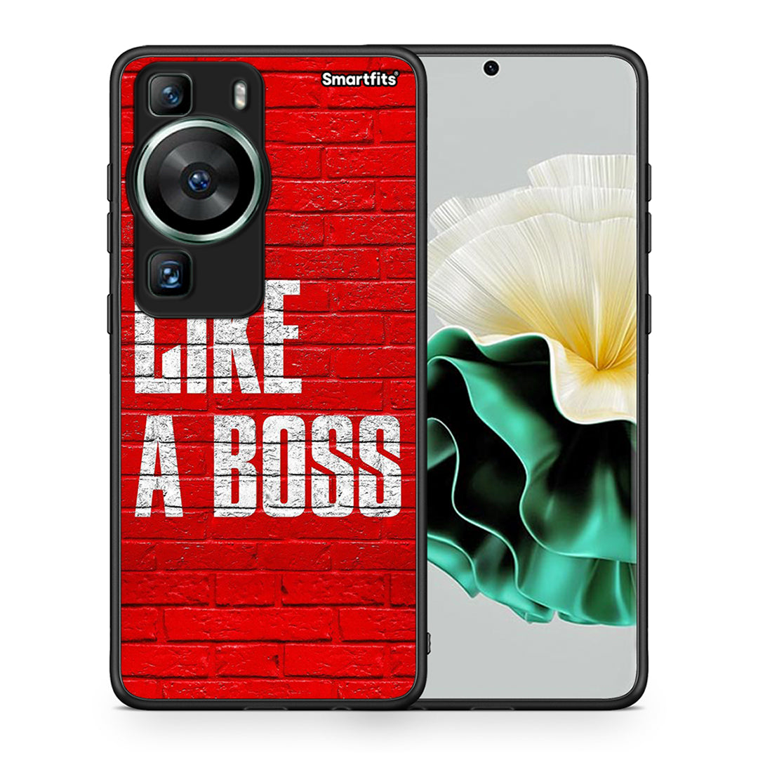 Θήκη Huawei P60 Like A Boss από τη Smartfits με σχέδιο στο πίσω μέρος και μαύρο περίβλημα | Huawei P60 Like A Boss Case with Colorful Back and Black Bezels