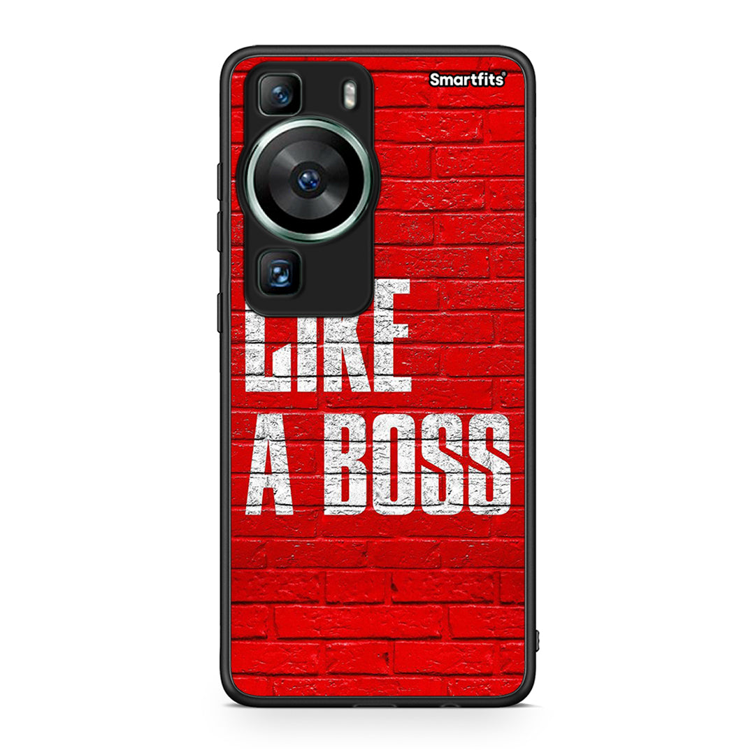 Θήκη Huawei P60 Like A Boss από τη Smartfits με σχέδιο στο πίσω μέρος και μαύρο περίβλημα | Huawei P60 Like A Boss Case with Colorful Back and Black Bezels