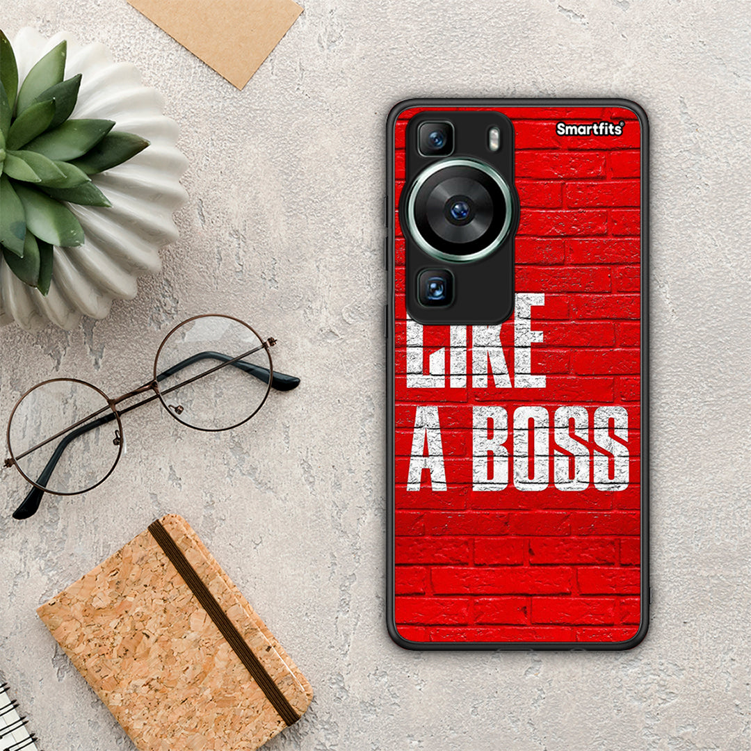 Θήκη Huawei P60 Like A Boss από τη Smartfits με σχέδιο στο πίσω μέρος και μαύρο περίβλημα | Huawei P60 Like A Boss Case with Colorful Back and Black Bezels